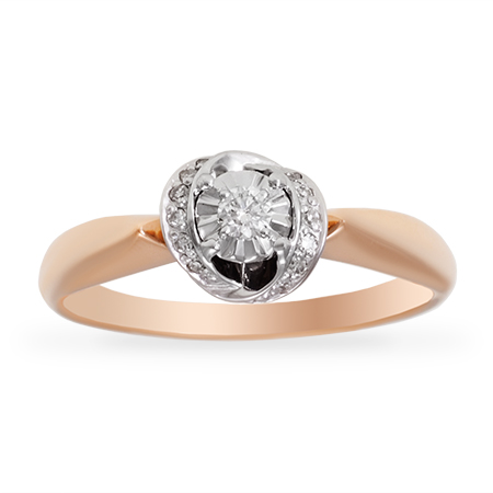 Кольцо, золото, бриллиант, 11-0787-1000